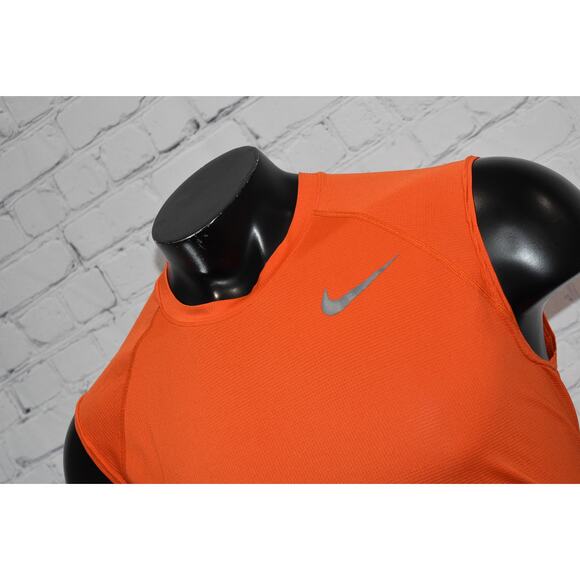 Nike Pro Gym Shirt Tanktop Mens Size Large Fitted Performance Orange Basketball - Picture 6 of 6